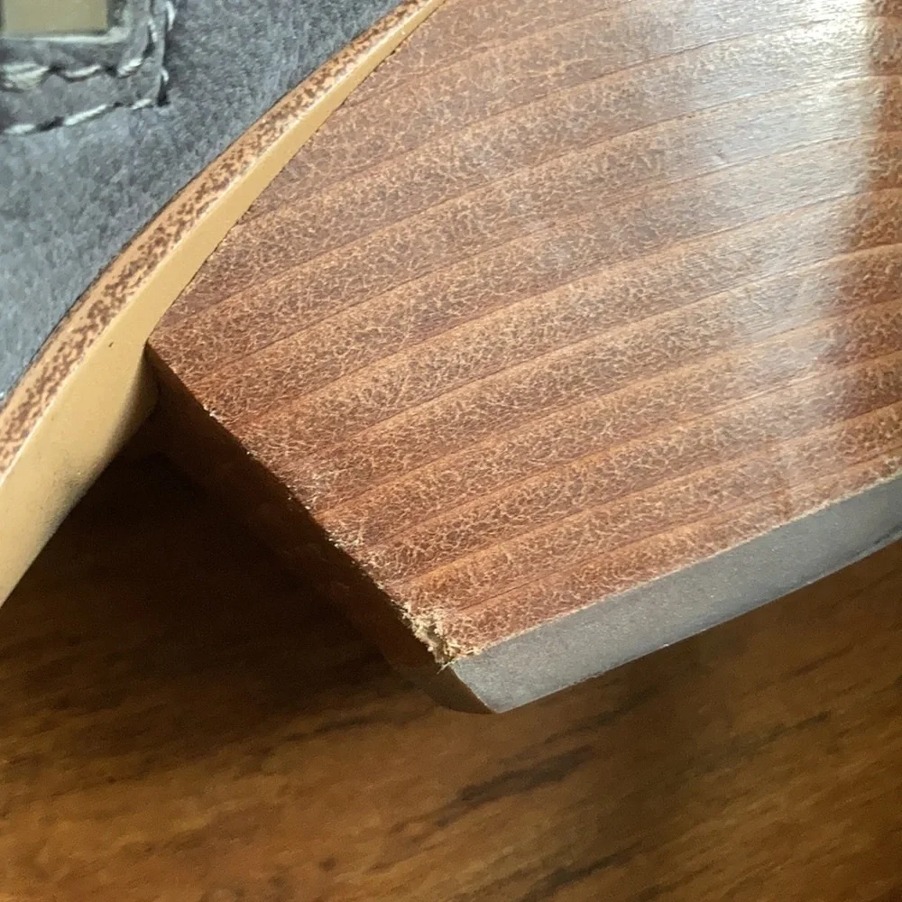 Frye gray leather booties size‎ 9.5